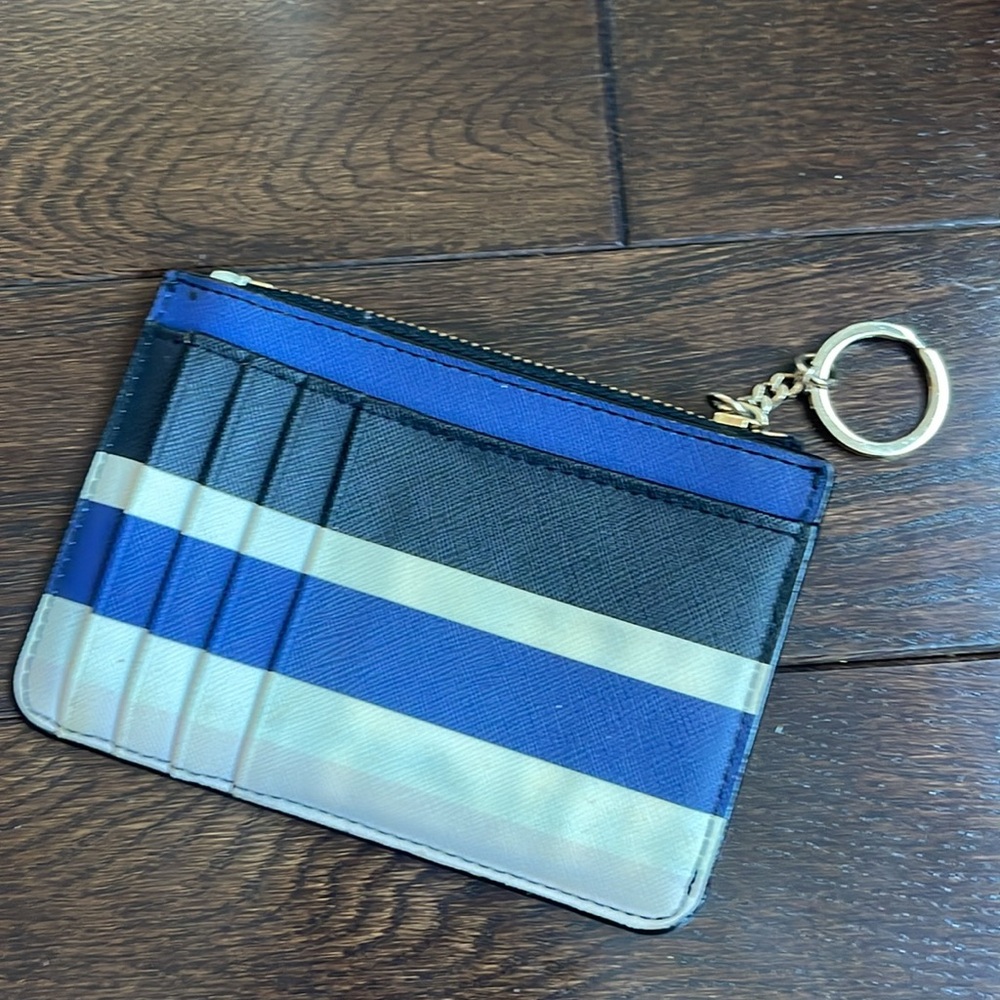 Kate Spade Striped Wallet with Chain and Pockets - Picture 3 of 4